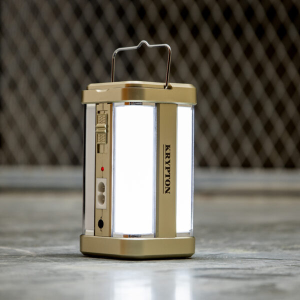 Krypton Rechargeable LED Lantern with Solar Panel- KNE5084
