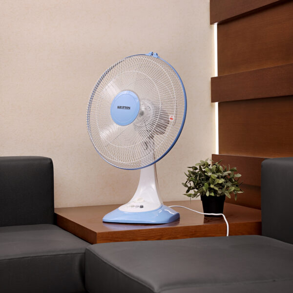 Krypton 60W 16-Inch Table Fan - 3 Speed Settings with Oscillating