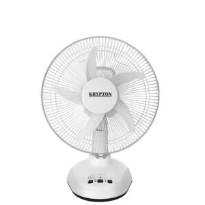 Krypton 12-Inch Table Fan with LED - 2 Speed Settings with Oscillating