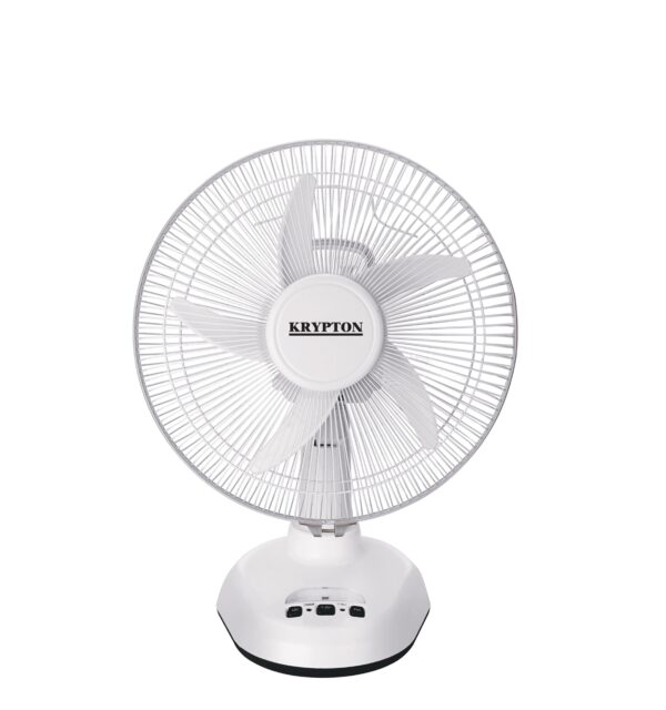 Krypton 12-Inch Table Fan with LED - 2 Speed Settings with Oscillating