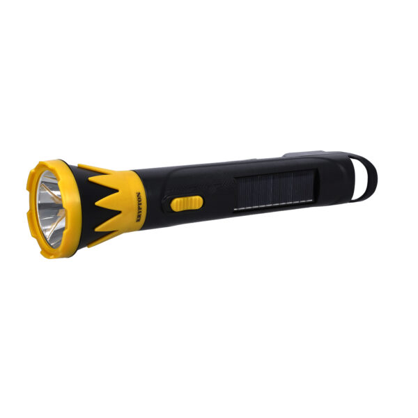 Krypton Rechargeable LED Torch with Solar Panel- KNFL5159