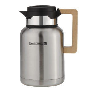 RoyalFord Stainless Steel Vacuum Jug with Wooden Handle, 1.5L, RF10171