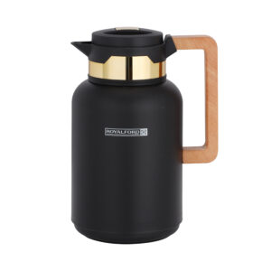 RoyalFord Double Wall Vacuum Jug with Wooden Handle, 1L, RF10172