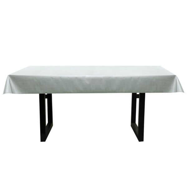 Brushed Metallic Silver Finish Table Cloth, RF10209