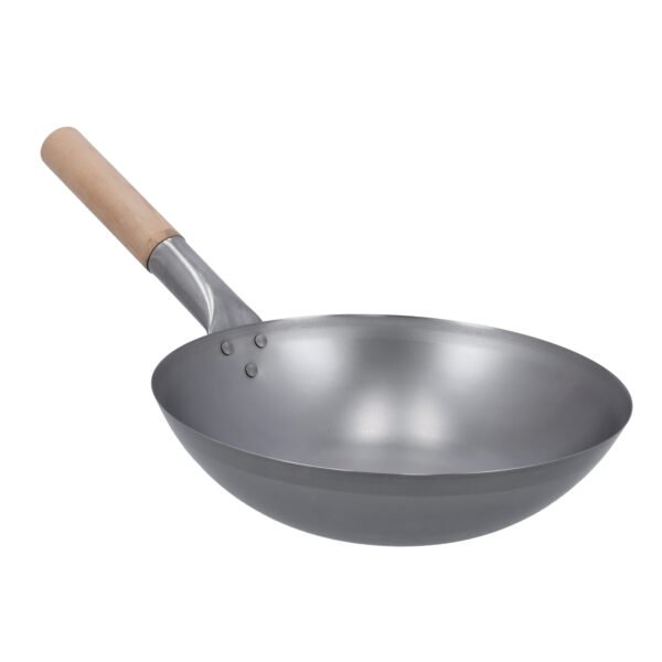 Iron Wok Pan With Wooden Handle, RF10248