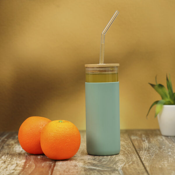 Glass water bottle with Bamboo Lid - 450ML