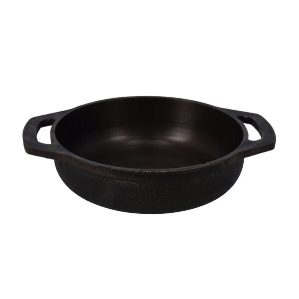 11 Inch Cast Iron Flat Base Kadai, RF10401