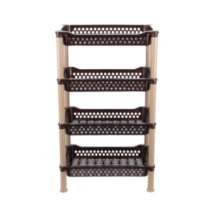 Royalford Kitchen Rack Plastic Assorted Colors 4 Tiers RF10410