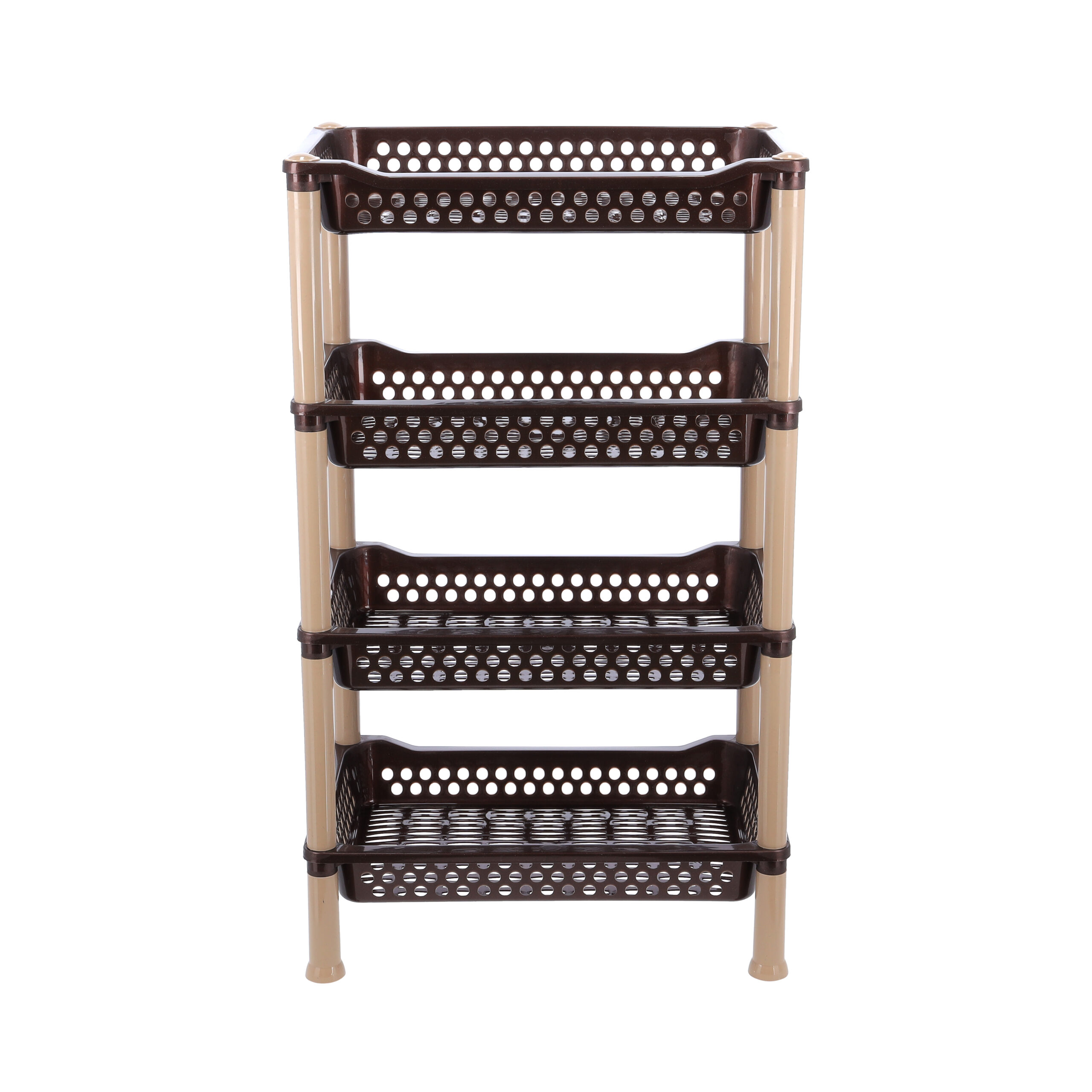 Royalford Kitchen Rack Plastic Assorted Colors 4 Tiers RF10410