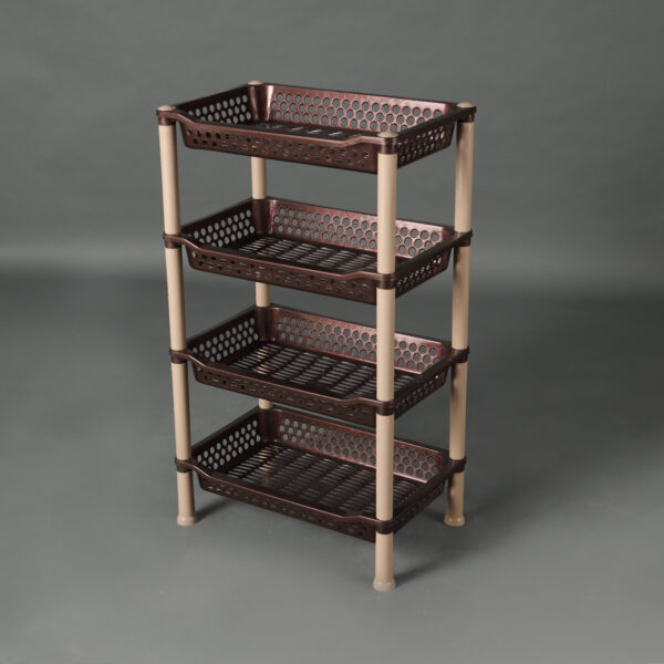 Royalford Kitchen Rack Plastic Assorted Colors 4 Tiers RF10410