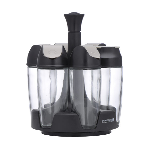 RoyalFord Spice Rack Set, 6 Jars with Revolving Stand, RF10523