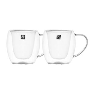 Royalford Brs 2Pc Double Wall Mug Set 150Ml Rf10527