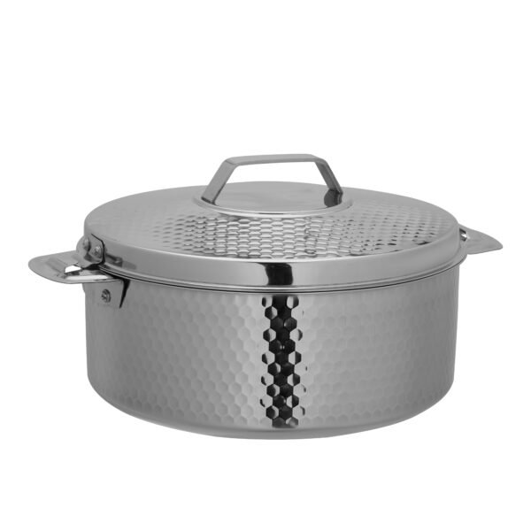 Reeva Hammered Double Wall Stainless Steel Hot Pot, RF10538