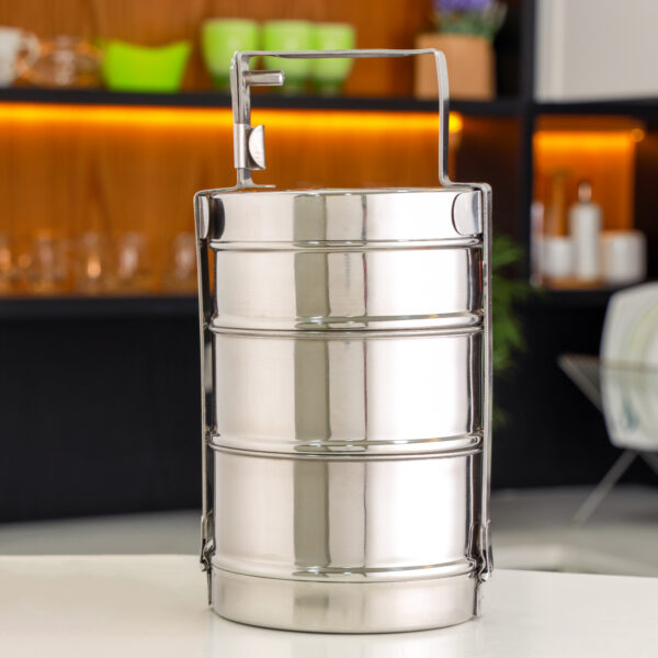 3 Layer Bombay Tiffin, Stainless Steel, RF10558