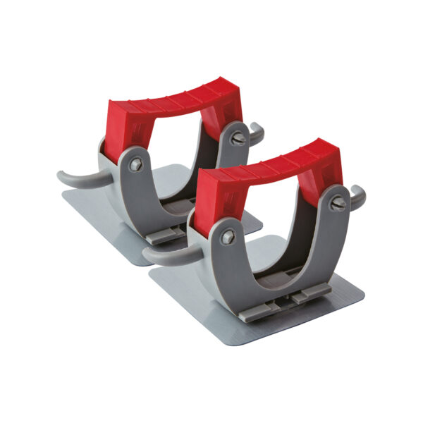 Royalford 2 Pcs Single Mop Holder with Side Hooks- RF10670