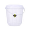 RoyalFord 22Ltr Transparent Bucket With Lid1X24, clear