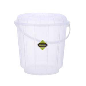RoyalFord 22Ltr Transparent Bucket With Lid1X24, clear