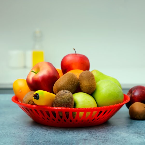 Royalford Plastic Fruit Tray, Fruit Bowl for Kitchen Counter, RF10711