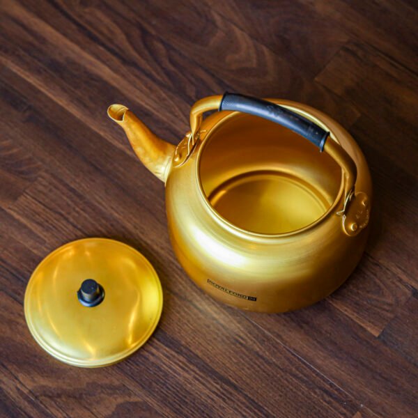 Royalford 2.0L Golden-Finish Aluminum Tea Kettle- RF10768