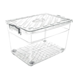 RoyalFord Family Storage Box, 55L Plastic Clear Container, RF10815