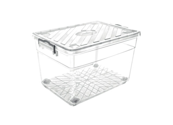 RoyalFord Family Storage Box, 55L Plastic Clear Container, RF10815