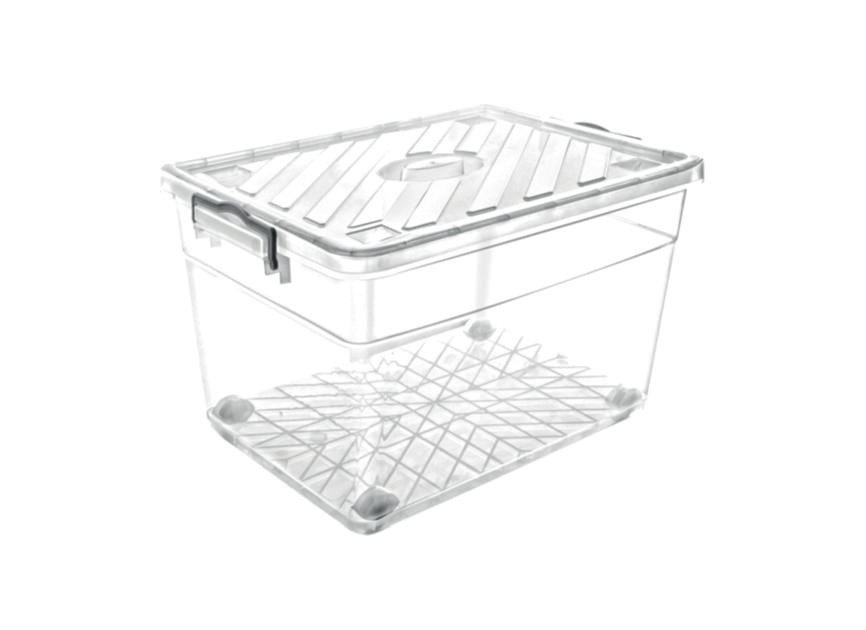 RoyalFord Family Storage Box, 55L Plastic Clear Container, RF10815