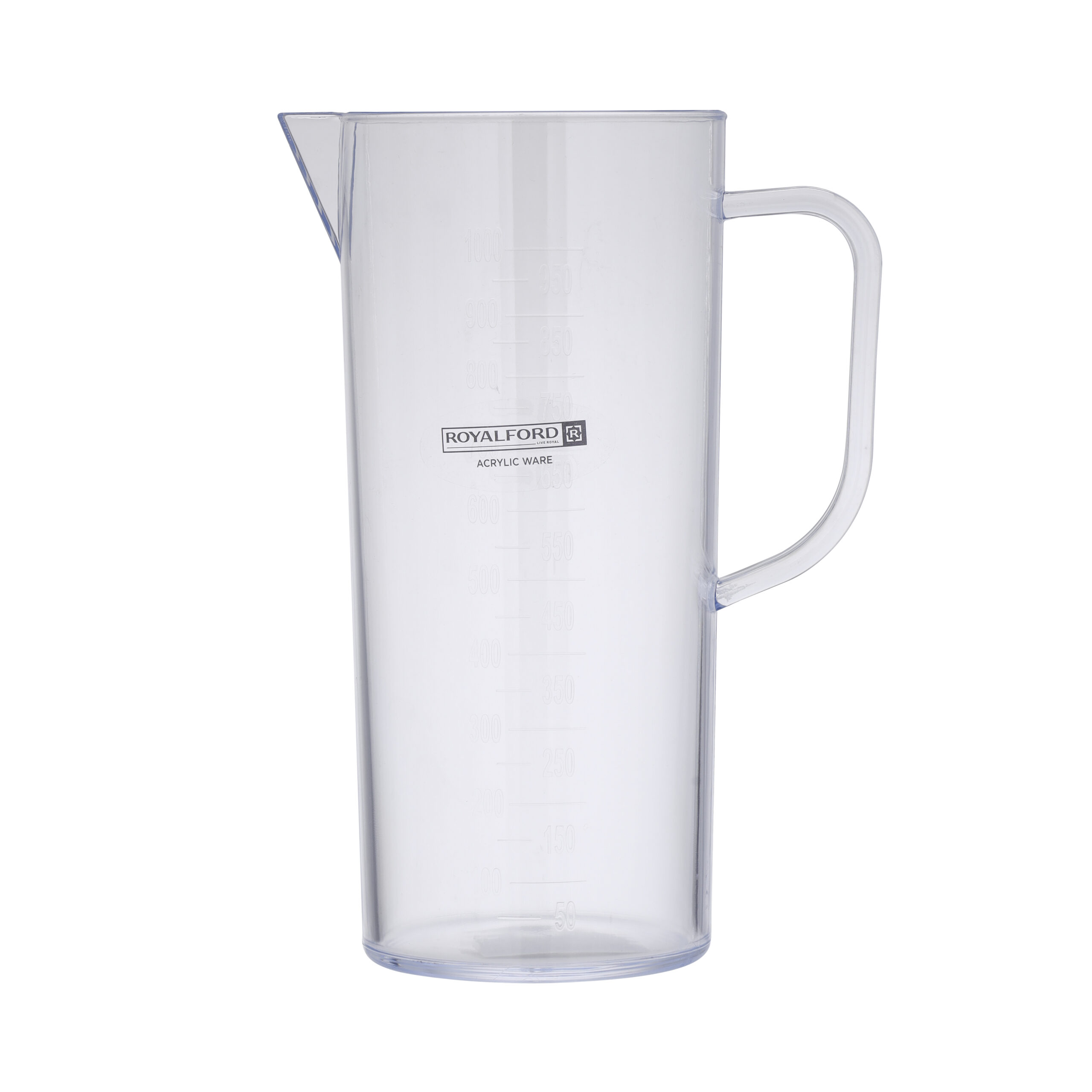 Royalford Acrylic Measuring Jug, 1L Capacity, Freezer Safe, RF10848