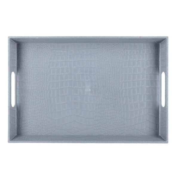 Royalford Rf10925 Rectangular Leather Design Serving Tray, Multicolor