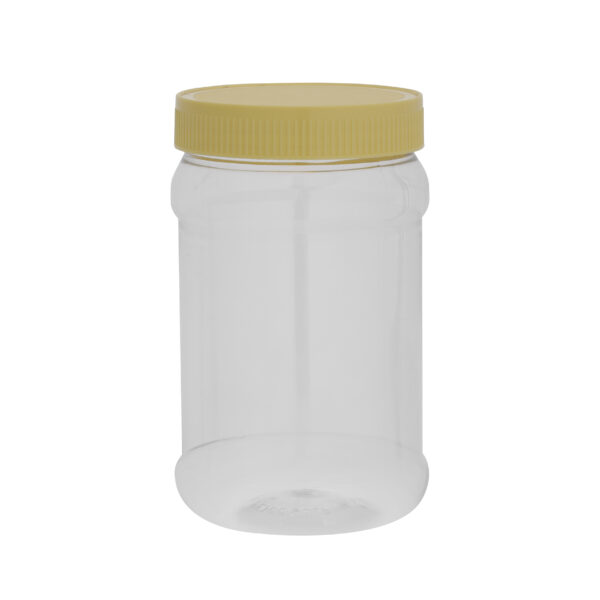 RoyalFord 500ML Round Pet Jar With Cap, clear