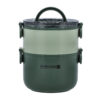 RoyalFord Double Layer Round Lunch Box, Stainless Steel Inner, RF11105