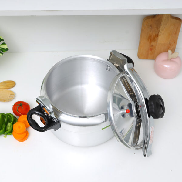 Royalford Aluminum Pressure Cooker- Equipped with Safety Device