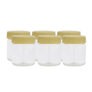 RoyalFord 100 ML Round Airtight PET Jar RF11222 Set of 6 Containers