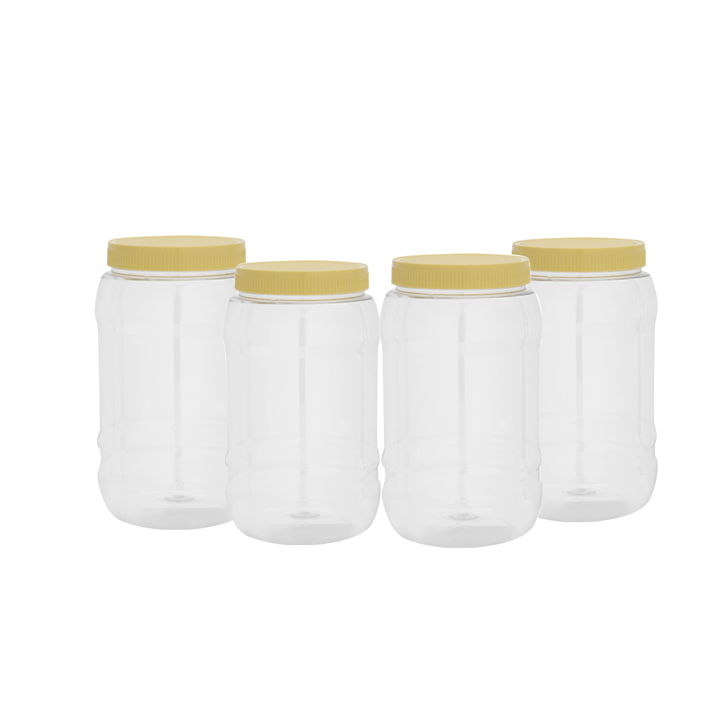 RoyalFord Round Airtight PET Jar RF11226 2000ml Set of 4