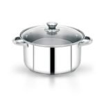 Royalford 18Cm Massilia Stainless Steel Stockpot With Glass Lid- Rf11591