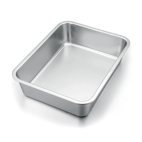 Royalford Stainless Steel Rectangular Tray Silver 49CM RF11623