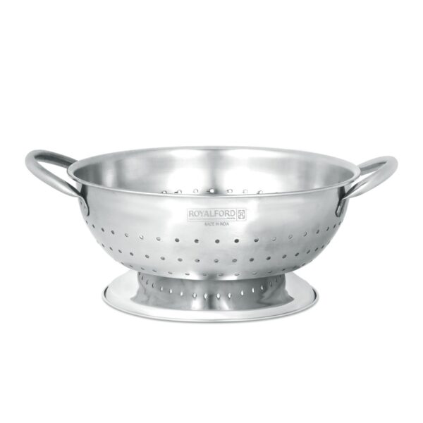 Royalford 22cm Stainless Steel Strainer with Base- RF11625
