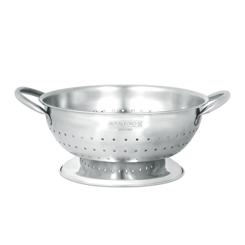 Royalford 22cm Stainless Steel Strainer with Base- RF11625