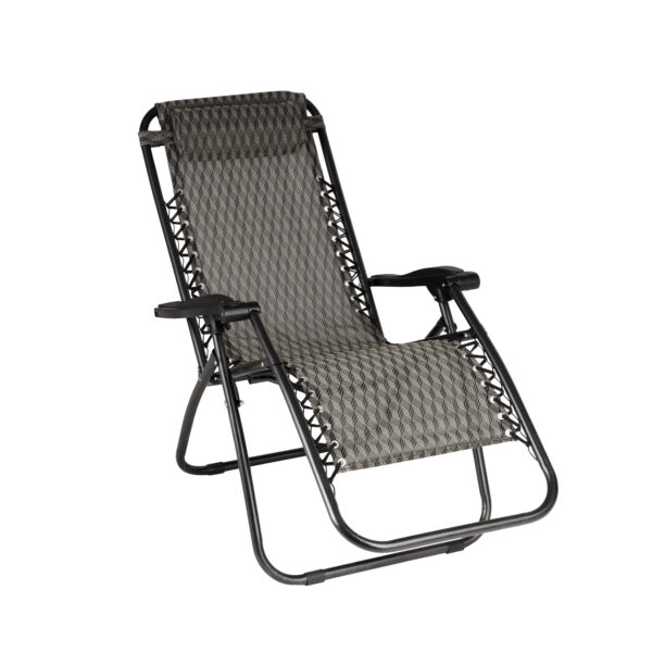 Royalford Campmate Zero Gravity Chair, Brown - RF11675