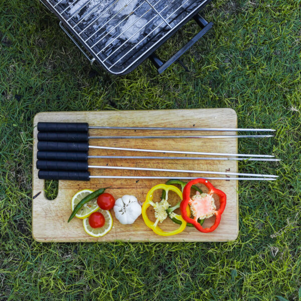 ROYALFORD Barbeque Grill With Wooden Handle