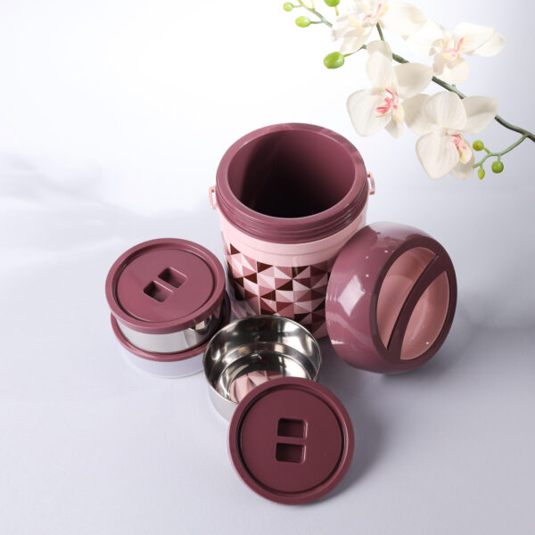 Royalford 800 ML Wonder Meal Lunch Box With 3 Containers- RF11694