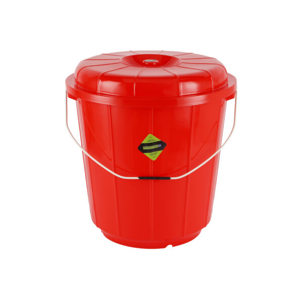 Royalford 25L Plastic Bucket With Lid Rf11716, Assorted Colors