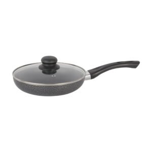 Royalford Aluminum Fry Pan With Tempered Glass Lid RF11974