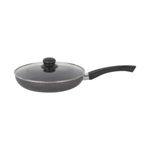 Royalford Aluminum Fry Pan With Tempered Glass Lid 24CM RF11976