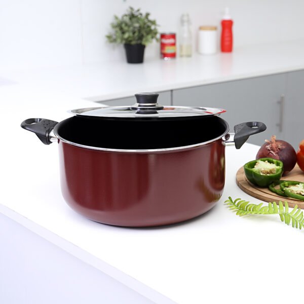 Royalford RF392C28 Non-Stick Cookware with Lid, 28 CM