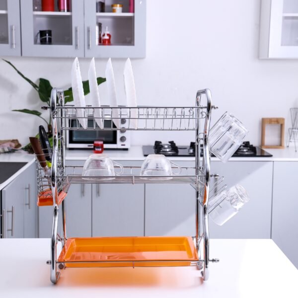 Royalford  3-Layer Dish Rack With Cutlery Holder-RF4373