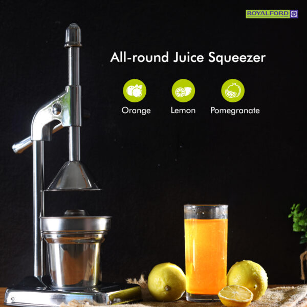 Royalford RF8674 Stainless Steel Citrus Hand Juicer