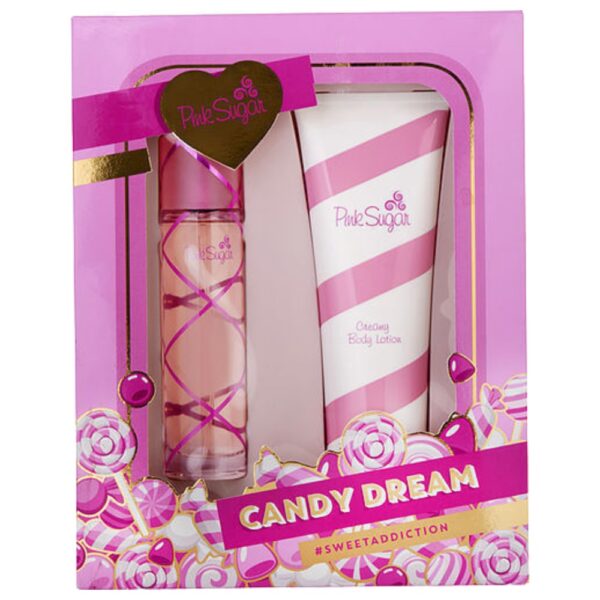 Aquolina Pink Sugar Candy Dream Sweet Addiction Set Edt 100Ml + Bl 250Ml (Womens) Aquolina Pink Sugar Candy Dream Sweet Addiction Set Edt 100Ml + Bl 250Ml (Womens)