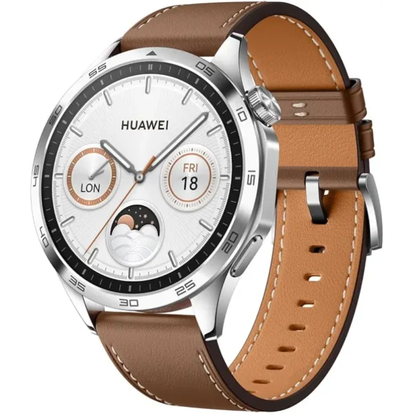 HUAWEI Watch GT4 46mm Smartwatch, 24/7 Health Monitoring, Brown