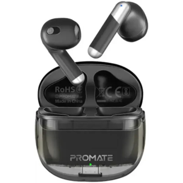 Promate Transpods, High Definition Transparent TWS Earbuds - White