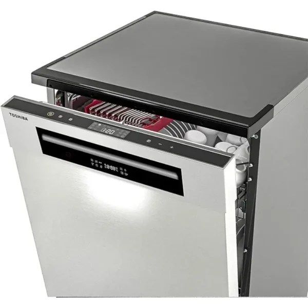 Toshiba Dishwasher 60cm - 14Place Setting - 6 Programs - White DW14F1(W)
